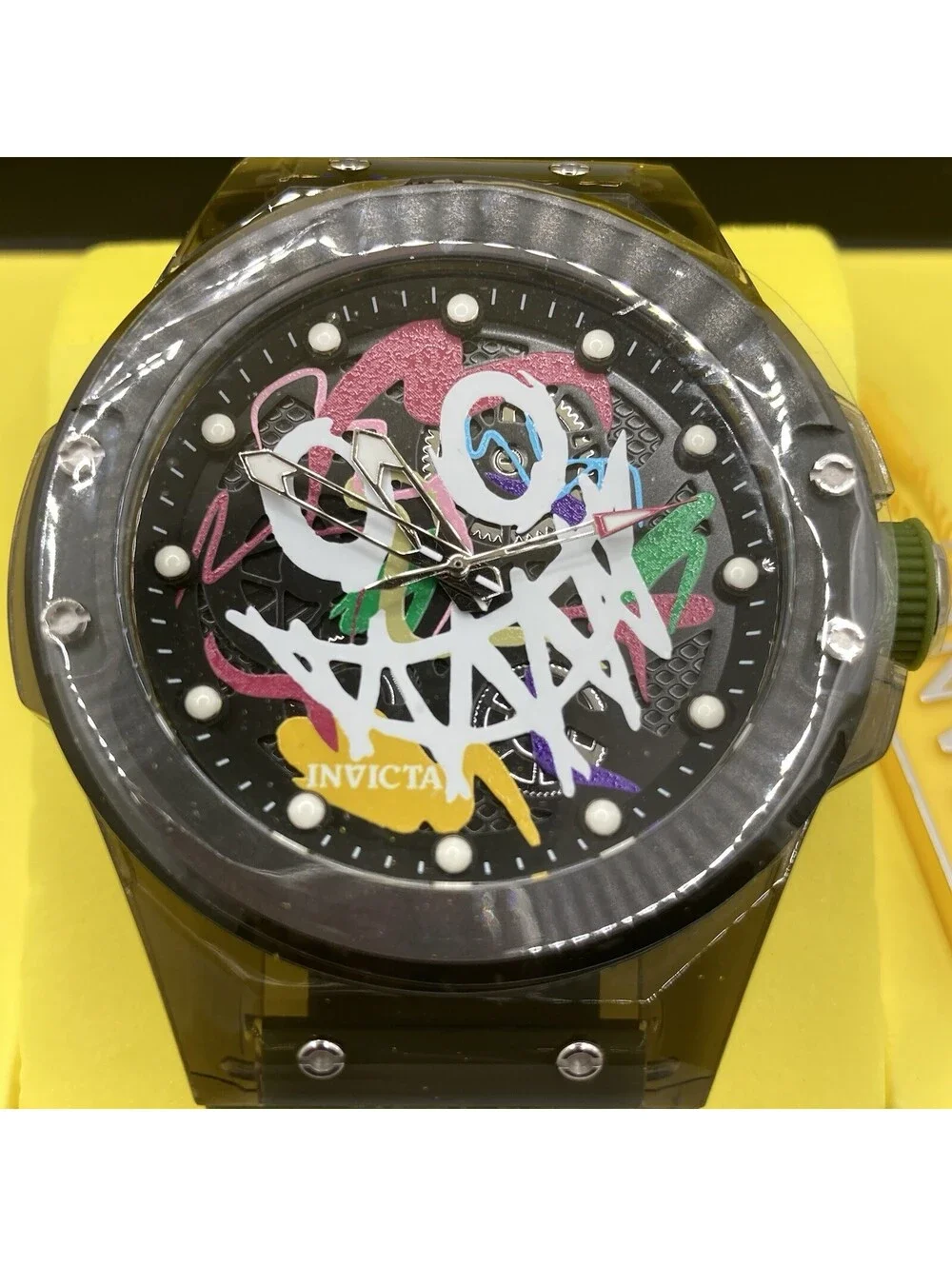 NEW Invicta Sea Base Rogue 48mm Graffiti Dial Men’s Quartz Watch 50006 Green